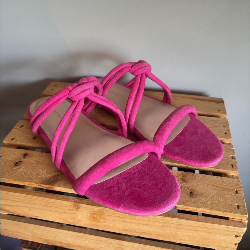 Stuart Weitzman Twisted Knot Pink Sandals - Picture 2 of 8